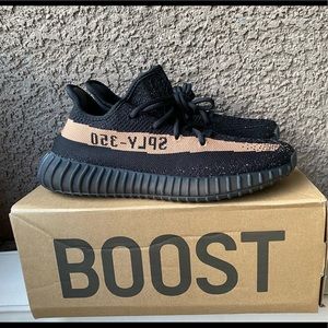 Yeezy 350 boost black w/copper 8.5 size